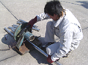 会員の名札 プレートラック製作中